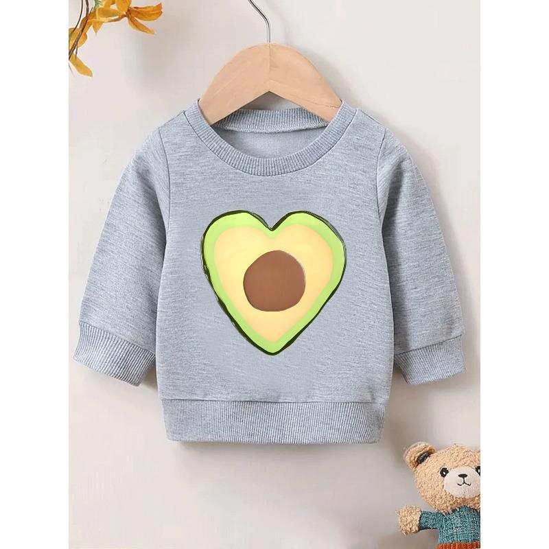 European Sizes Cute and Fun Printed Pattern, Thin and Versatile Comfortable Round Neck Hoodie for 0-3 Year Old Kids In , Suitable for Outdoor Wear