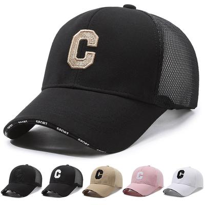 C Letter Hat Mesh Hat Outdoor Breathable Hat Simple Casual Men'S And Women'S Sports Sun Protection Cap Tide