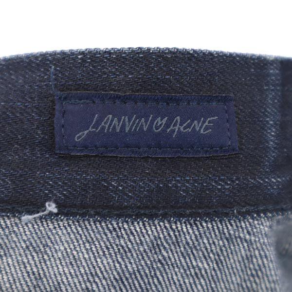 LANVIN ACNE Straight denim pants w30 Indigo Button fly jeans Men's Used