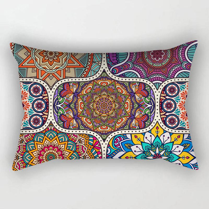 Mandala Cushion Cover 30x50 Polyester Vintage Pattern Pillowcover Decorative Sofa Cushions Throw Pillows Home Decor Pillowcase