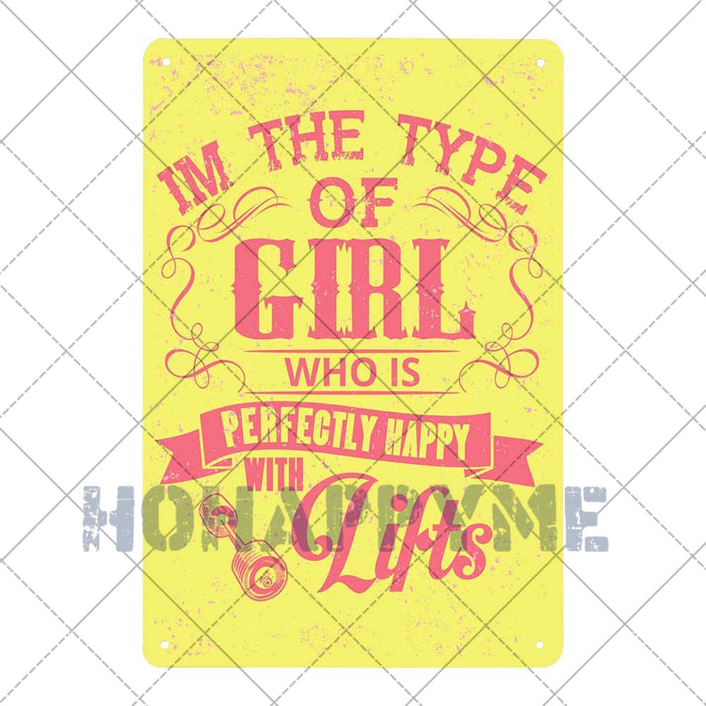 GYM Signs Tin Painting Metal Vintage Plaque Decoration Metal Wall Art Sportsman Retro Poster Iron Plate Home Decor 20x30cm