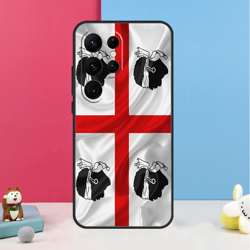 Flag of Sardinia Case For Samsung Galaxy S24 S26 Ultra S20 S21 S22 S23 S25 Plus S10 S25 FE Back Cover Shell