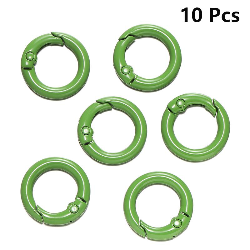 Yogodlns 10 ks/Lot 16 barev Kovová O kroužková spona Otevíratelná Kulatá Karabina Klíčenka Klipy Hák Psí Řetěz DIY Šperky Spona Konektor Tašky Příslušenství