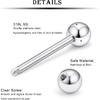 Kridzisw 14G Nipple Tongue Ring 6 Pair Surgical Steel Nipple Pliers Protective Ring Barbell Ring Piercing Body Jewelry CZ Round Lady Girl, Metal