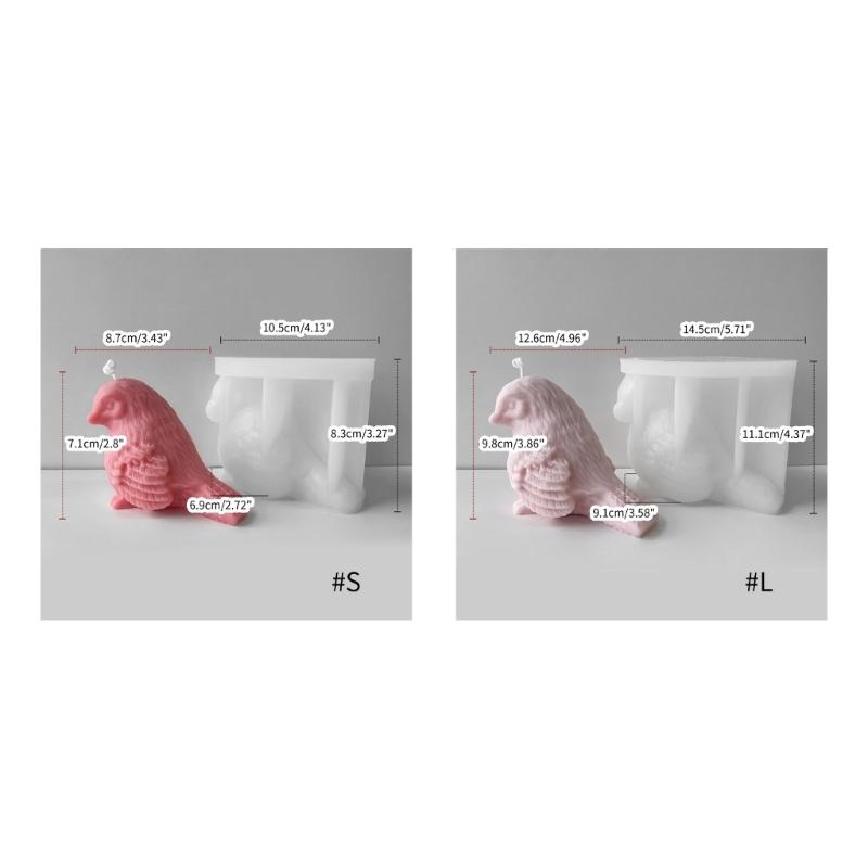 Bird Candle Silicone Mold for Handmade Desktop Decoration Gypsum Epoxy Resin Aroma Candle Mould for Home Decoration