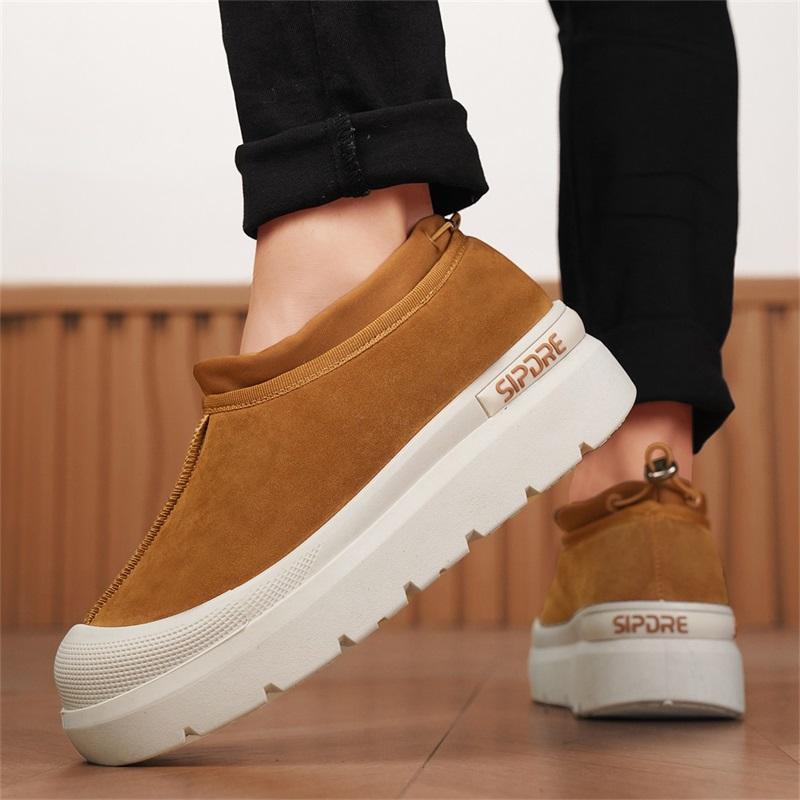 Winter Snow Boots for Men Fashion Designer Fur Boots Man Platform Warm Shoes Comfort Slip-On Men's Ankle Boots Botas De Nieve