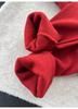 Women's Red Korean Style Sweater: Versatile Stand Collar Knit for Christmas and New Year