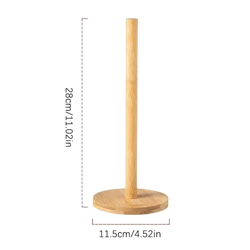Modern Wooden Kitchen Roll Paper Towel Holder Vertical Bathroom Tissue Stand Base Disposable Paper Pot Organizer For Kitchen
