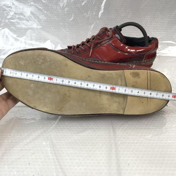 Made In Japan Mihara Yasuhiro Leather Sneakers Size 25.5-26.5cm Red Shoes Trainers(USED)