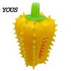 Interactive Foraging Toys for Dogs Spiky Chili Dog Chew Toy, Treat Dispenser Durable Rubber Toy Teeth Cleaning, Mental Stimulation Food