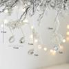 White Christmas Decorations Glitter Xmas Home Decoration Petite Xmas Tree Hanging Ornaments