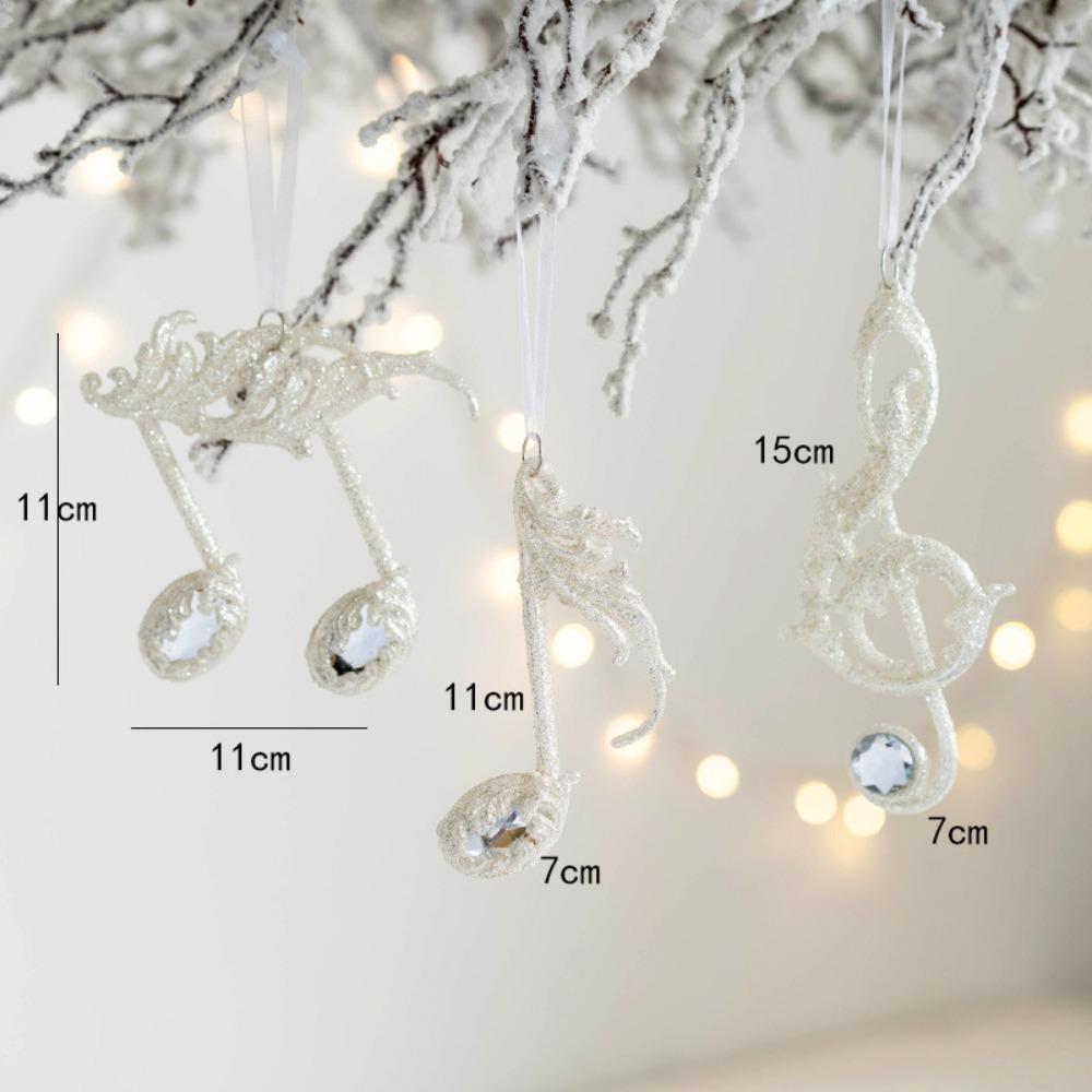 White Christmas Decorations Glitter Xmas Home Decoration Petite Xmas Tree Hanging Ornaments