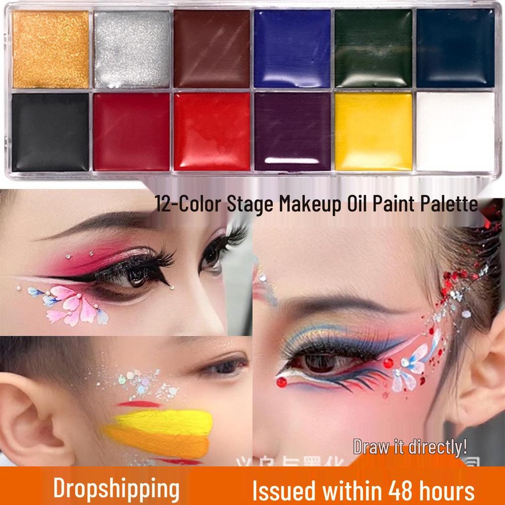 Twelve-Color Oil Face & Body Paint for Special Effects & Cosplay