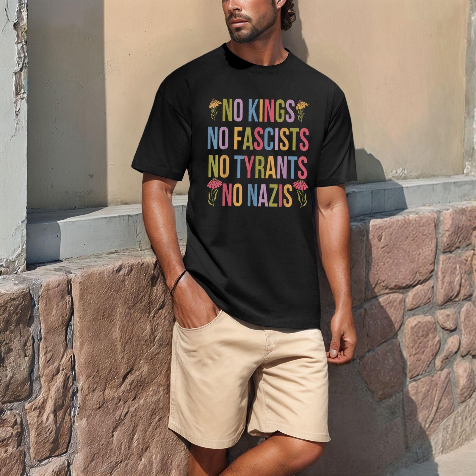 

Популярна літня чоловіча футболка з круглим вирізом і короткими рукавами M чорний