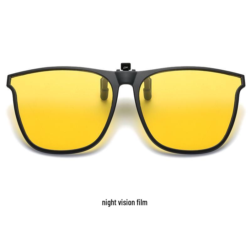 Trendy Polarized Clip-on Sunglasses for Myopia: UV Protection, Night Vision, Driving & Fishing, Unisex