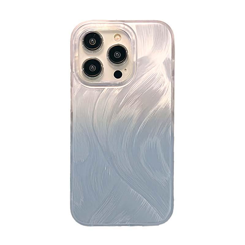 Fließender Glanz Farbverlauf Silber Weiche Hülle für iPhone 15 14 Pro Max 13 12 Pro 11 x XR Xs Candy Niedliche Transparente Hülle Auf iPhone