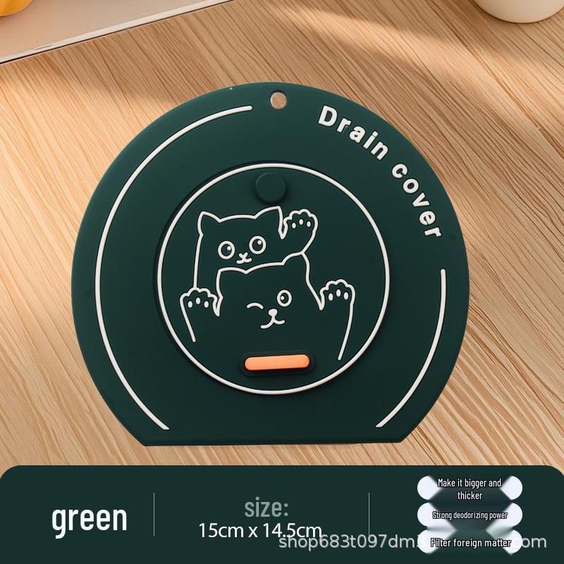 

Универсальная крышка для напольного слива Hello Cat : Ловушка для волос в душе и наклейка с мультяшным рисунком для предотвращения запаха