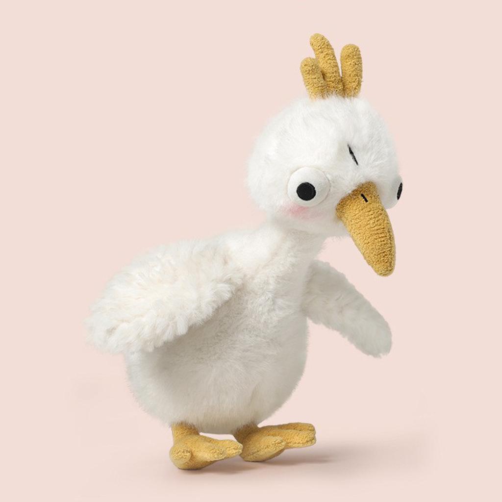 Plush Bird Stuffed Animal Soft Sitting Goose Toy Approximately 28CM Height Lightweight Fabric Construction Safe for Children and Collectors