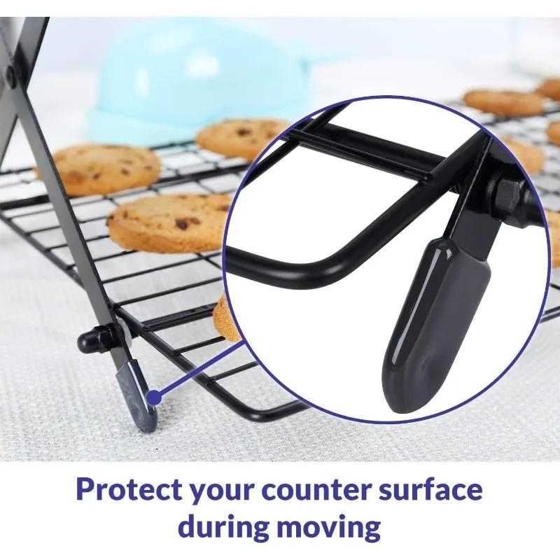 2Pcs Outdoor Camping Dining Rack Iron Shelf Storage Portable Storage Rack Picnic Rack Foldable Table Barbecue Special Tools