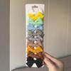 10Pcs/set Soft Cotton Bow Hairpin Girl Sweet Plaid Design Hairclip Solid Color Lovely Hairgripe Barrettes Kids Hair Accessories