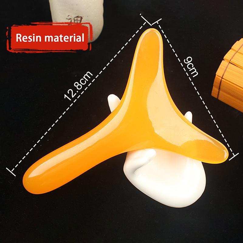 Triangle Shaped Beauty Guasha Massage Board Resin Acupuncture Shiatsu Tool Facial And Full Body Universal Tired Relax
