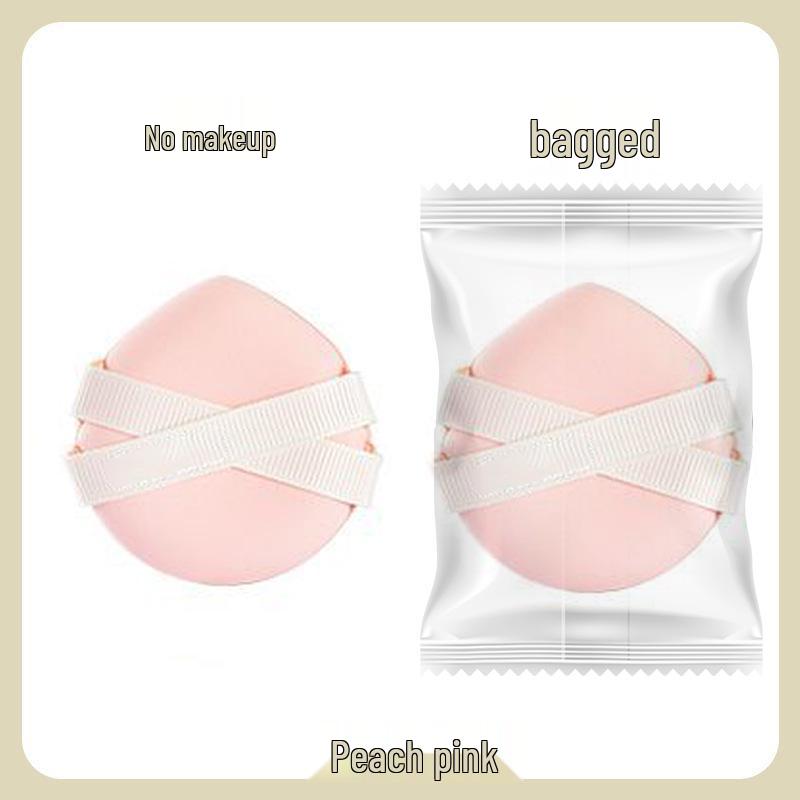 Mochi Double Ribbon Air Cushion Puff: Thick Marshmallow Soft Makeup Sponge, Non-Absorbent.