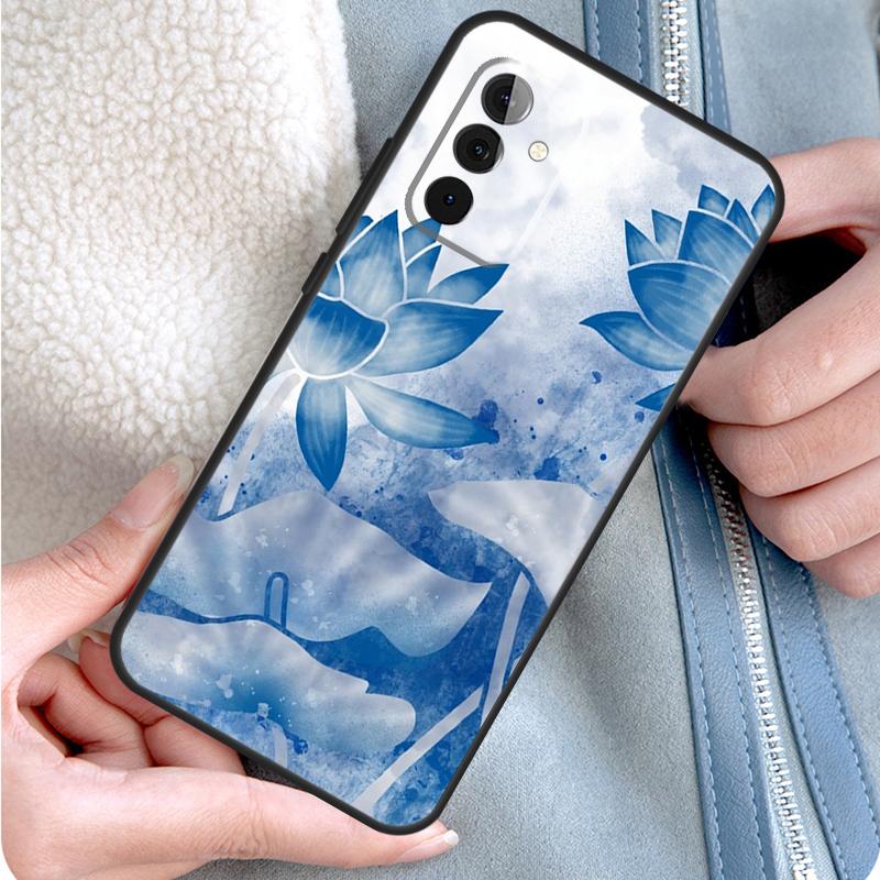 Lotus Flower Phone Case For Samsung Galaxy A55 A35 A25 A15 A51 A71 A12 A32 A52 A13 A33 A53 A14 A34 A54