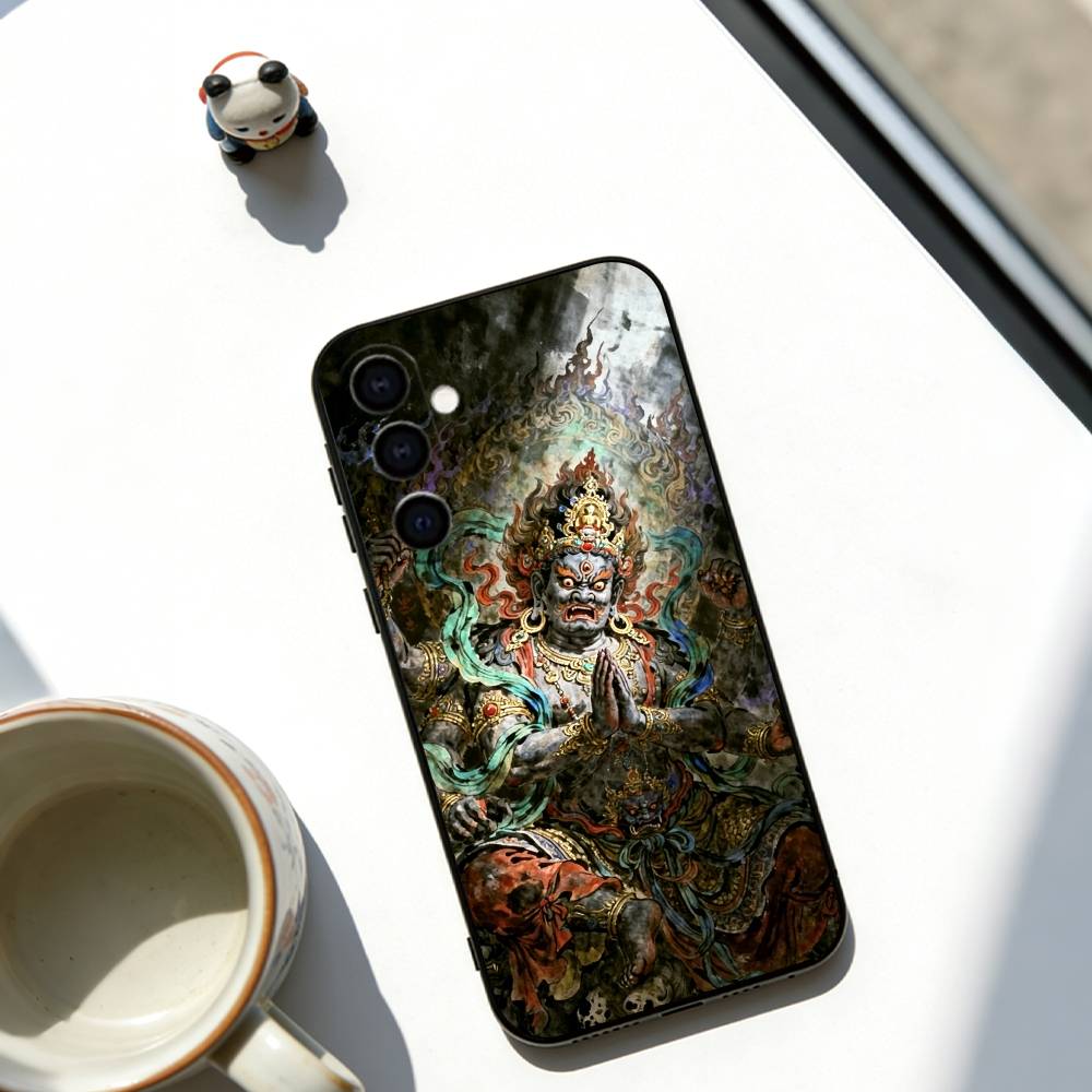 

Buddha statue Phone Case For Samsung Galaxy A73,A72,A71,A70,A53,A52,A51,Soft Black Cover Samsung a71 5g