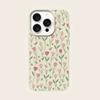 Pink Tulip Floral Pattern Design Protective Cover for iPhone 17 16 15 14 13 12 11 16E Series Pro Max Plus