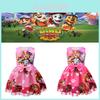 Pinkes Rosarotes Paw Patrol Mädchen Schleifenkleid Kurzarm Cosplay Kostüm Party Prinzessin