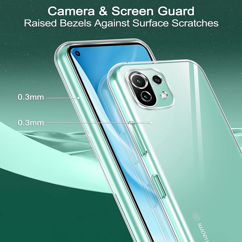 Silicone Soft Case For Xiaomi Mi 11 Lite 11i 11X Pro Ultra 5g Ultra Thin Clear Slim Phone Shell Shockproof Transparent TPU Cover