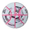 SPALDING Basketball, Marble Rubber, Pink X White, Size 6, 85-120J