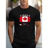 Herren Eishockey Print Polyester Kurzarm T-Shirt Weich Atmungsaktiv
