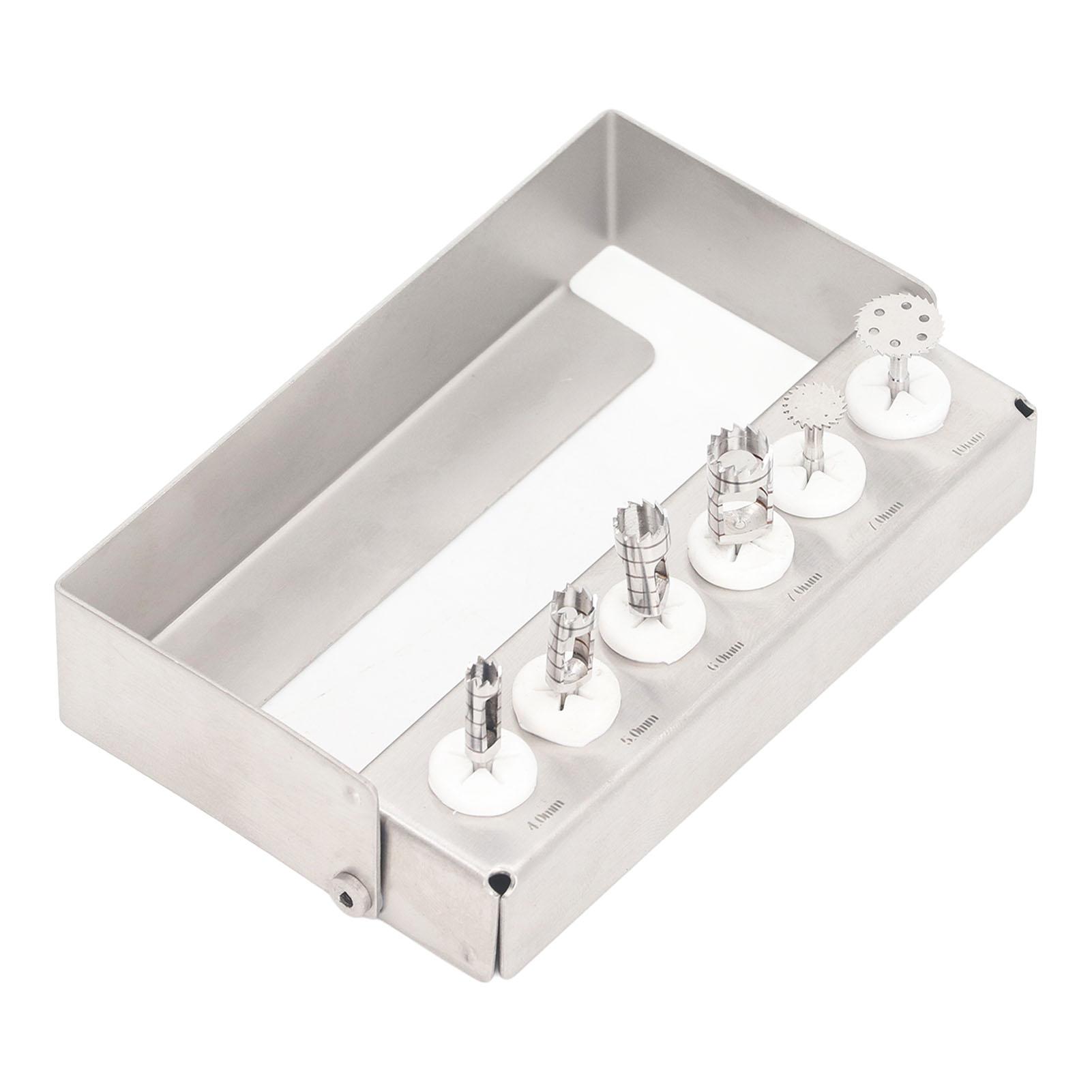 

Набор зубных трепанов 6 шт. от 4 до 10 мм Хирургические инструменты Бор Тканевый пробойник Трепаны для зубных имплантатов