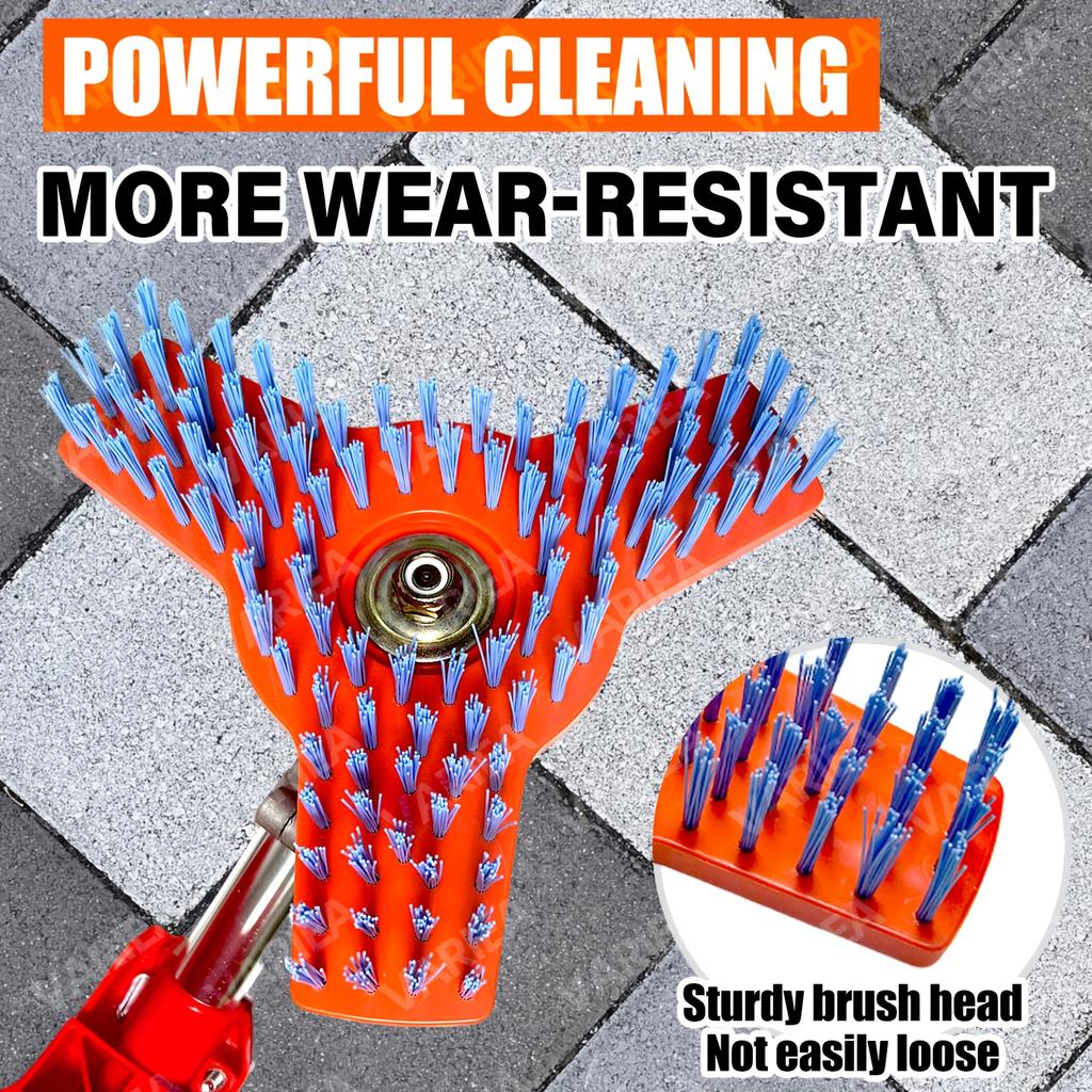 Heavy-Duty 10-Inch Nylon 3T Cleaning Brush Replacement Head for Lawn Mower - 1-Inch Mounting Hole Diameter, Large Area Cleaning Brush