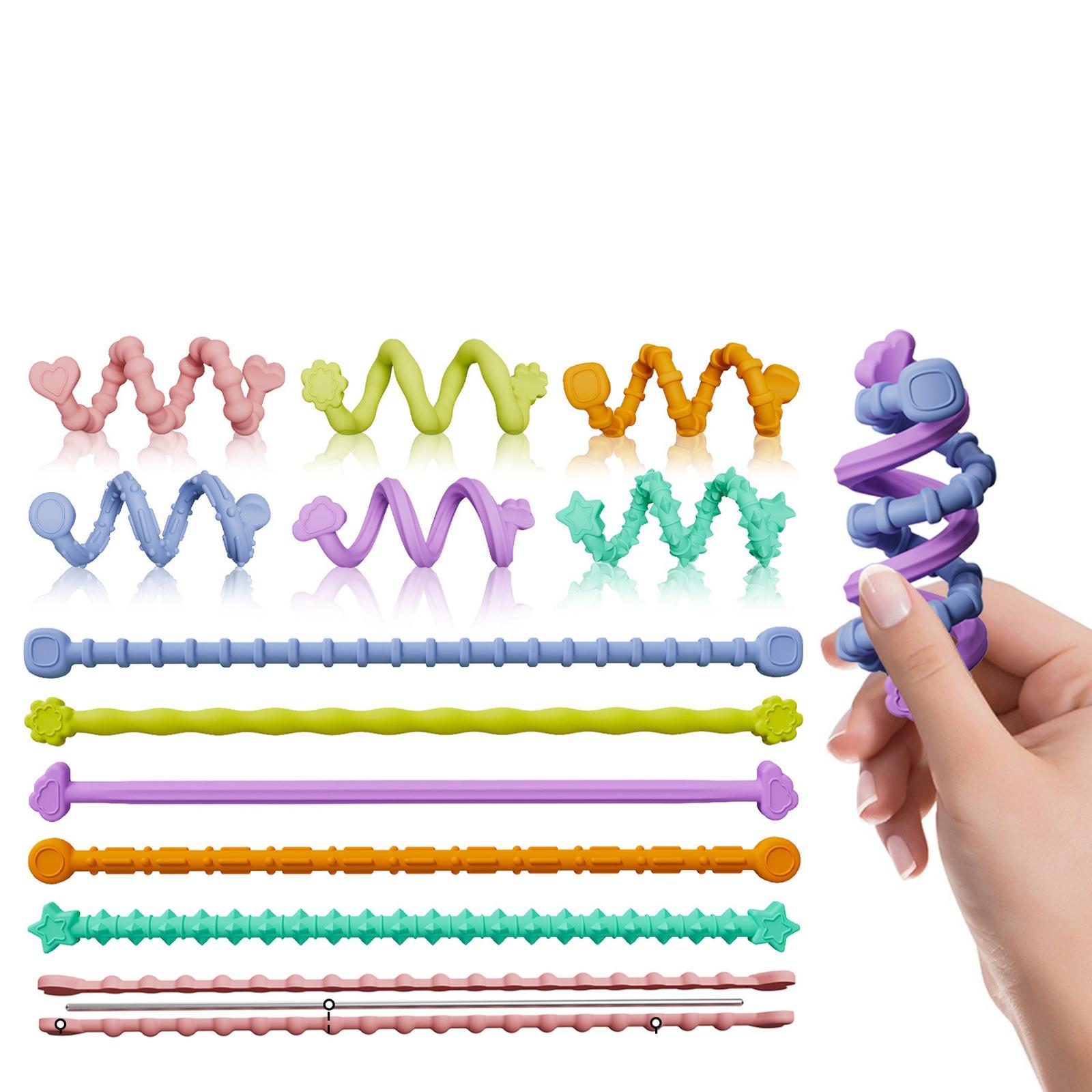 

Toys Sensory Sticks Deformable Texture Silicone Stress Relief Toy for Kids one size
