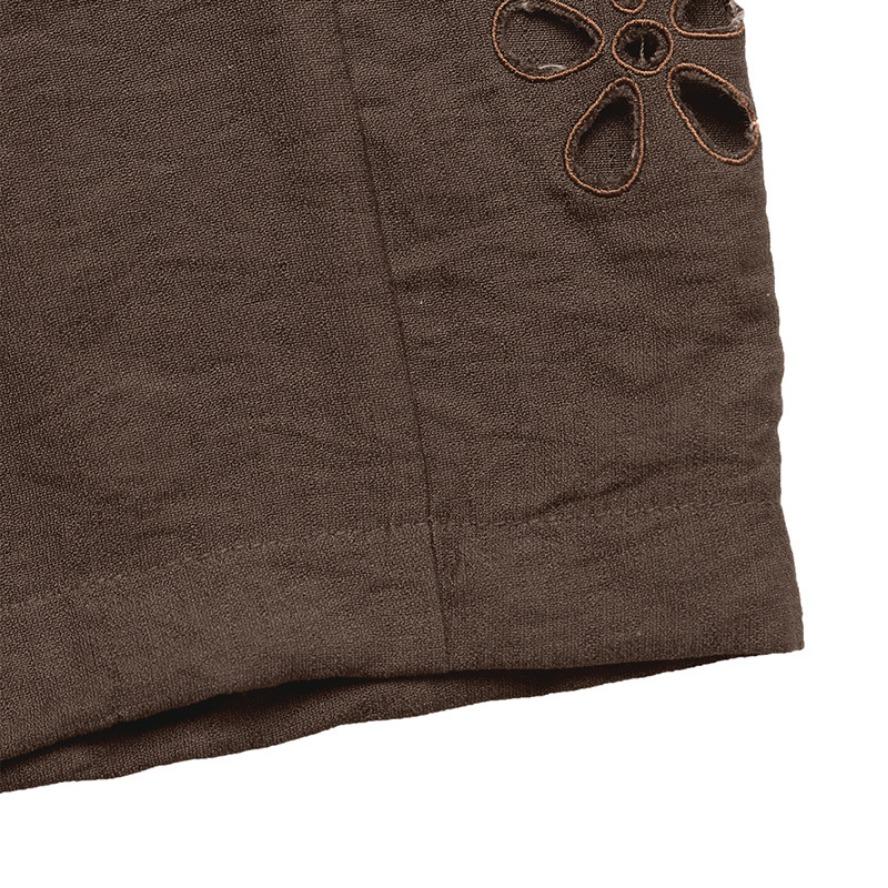 Moda damă ocazional cu imprimeu în culori uni Pantaloni cu talie înaltă Pantaloni și capris