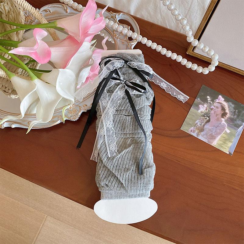 Bowknot Sleeves Bubble Socks Ballet Sleeves Thin Sweet Chic Lolita Calf Socks