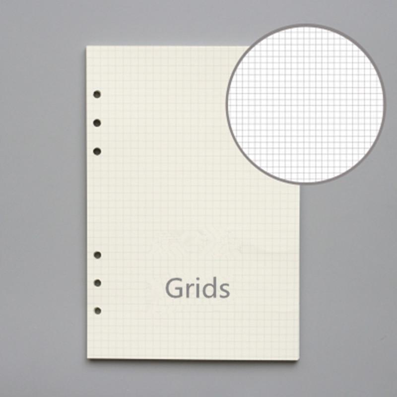 

45 листов/90 страниц блокнот на кольцах Вставки Заправки 6 отверстий Листы для заметок Журналы A5 A6 A7 Спиральный дневник Планировщик Внутренние листы A5 142x210mm