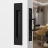Pocket Door Edge Pull - Sliding Door Pull Handles Hardware,Pockets Hidden On The Side Pop-up Door Handles,Pull Ring Is Larger and Easier To Use Black