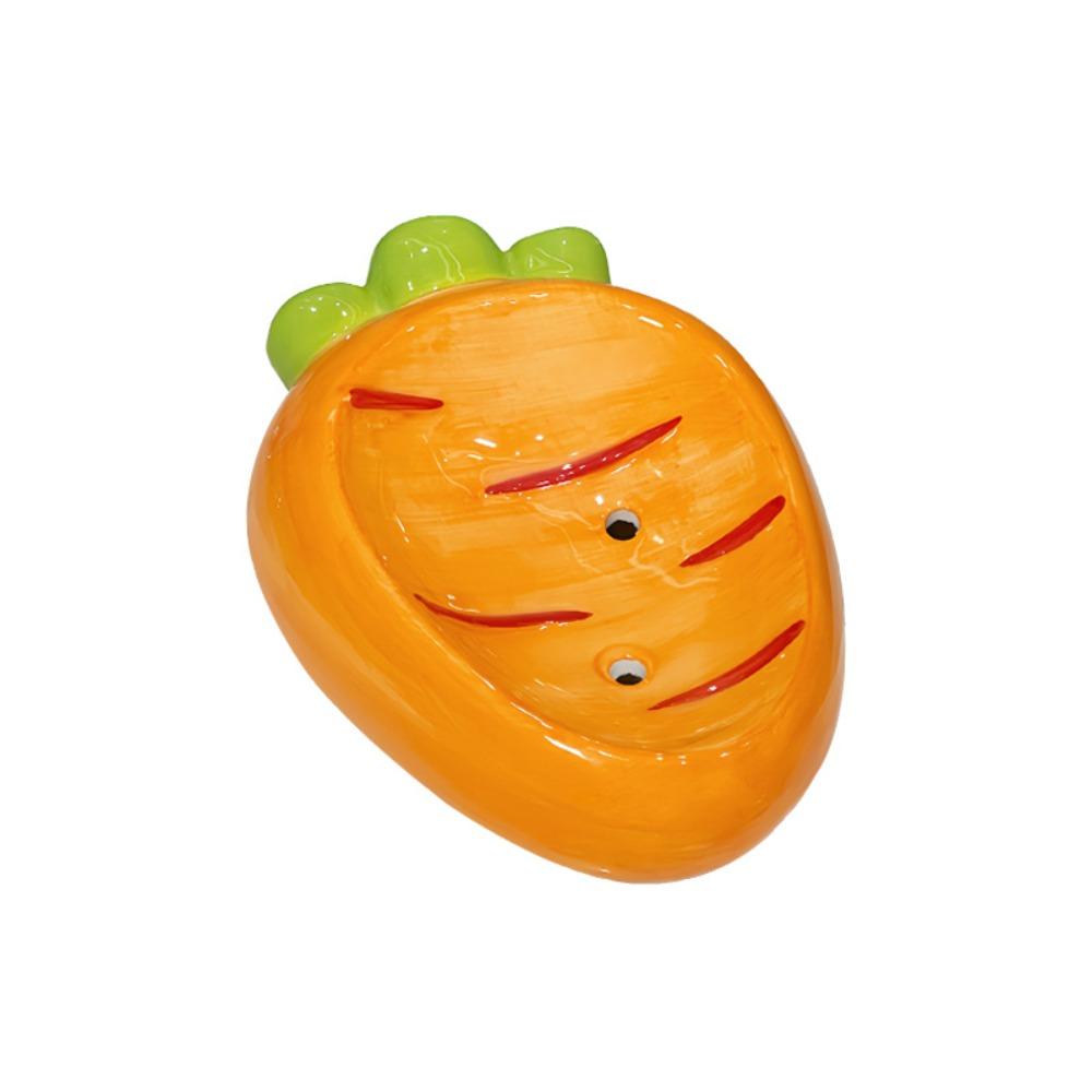 

Cute Soap Holder Ceramic Watermelon Soap Dish Desktop Ornament Bathroom Storage Rack Toilet оранжевый