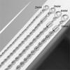 eManco for Woman Man Hip Hop Punk Silver Color Stainless Steel Fashion Jewelry 2/3/4/5MM Twisted Rope Chian Bracelet
