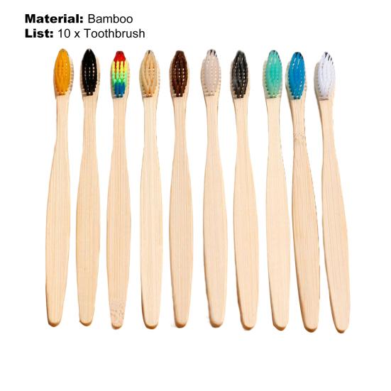 10Pcs Soft Bristle Toothbrush Tasteless Non-slip Handle Comfortable To Grip Eco-friendly Portable Teeth Cleaning Tool Individual Package Charcoal Soft