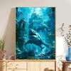 5d DIY Diamond Painting Cross Stitch Underwater World Sharks Diamond Embroidery Mosaic Full Round Drill Home Decor Arts