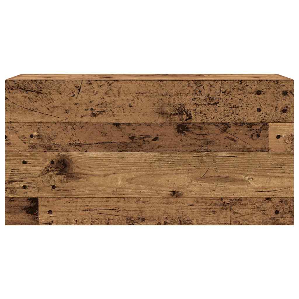 Bathroom Wall Cabinet Rustic Wood Look 80 x 25 x 40 cm Engineered Wood