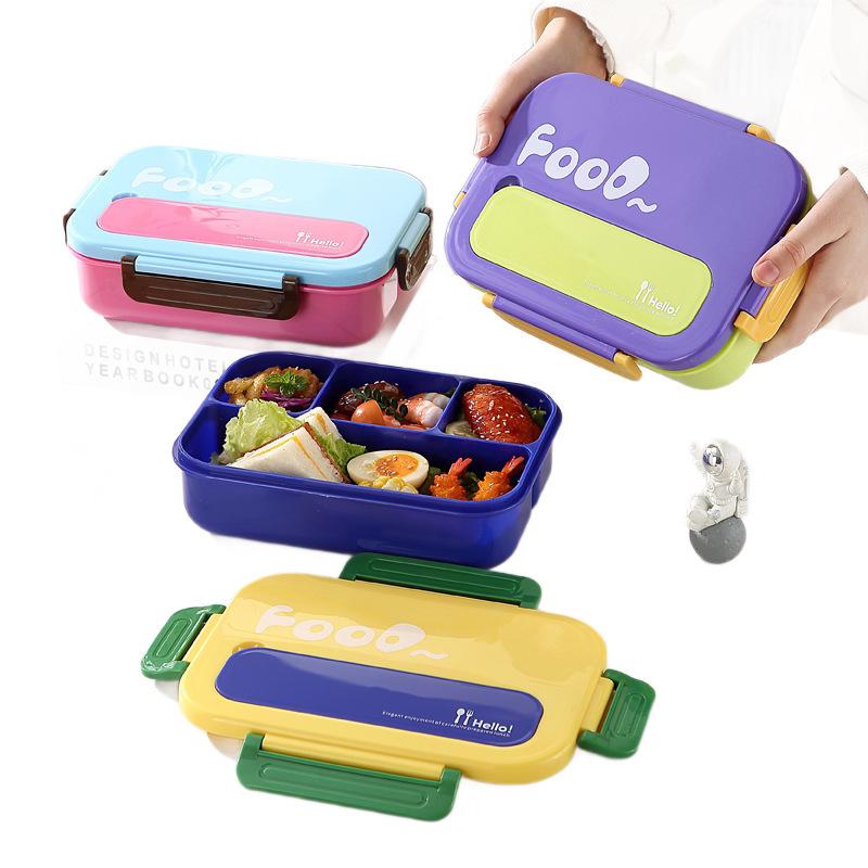 304 Stainless Steel Double Compartment Lunch Box for Students & Office Workers