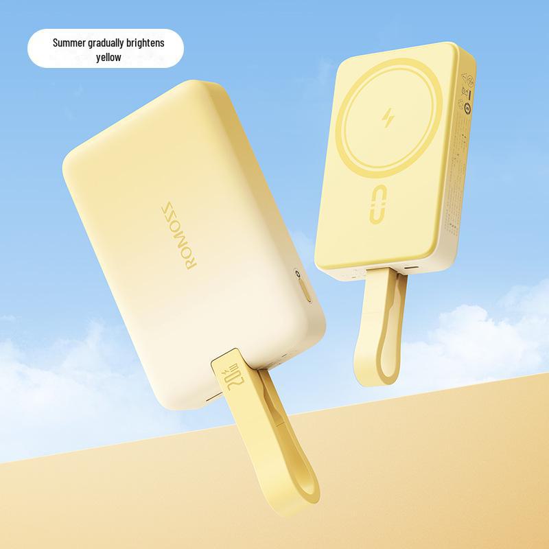 

Встроенный кабель ROMOSS Power Bank для Huawei и Apple 8-16, двусторонняя быстрая зарядка.