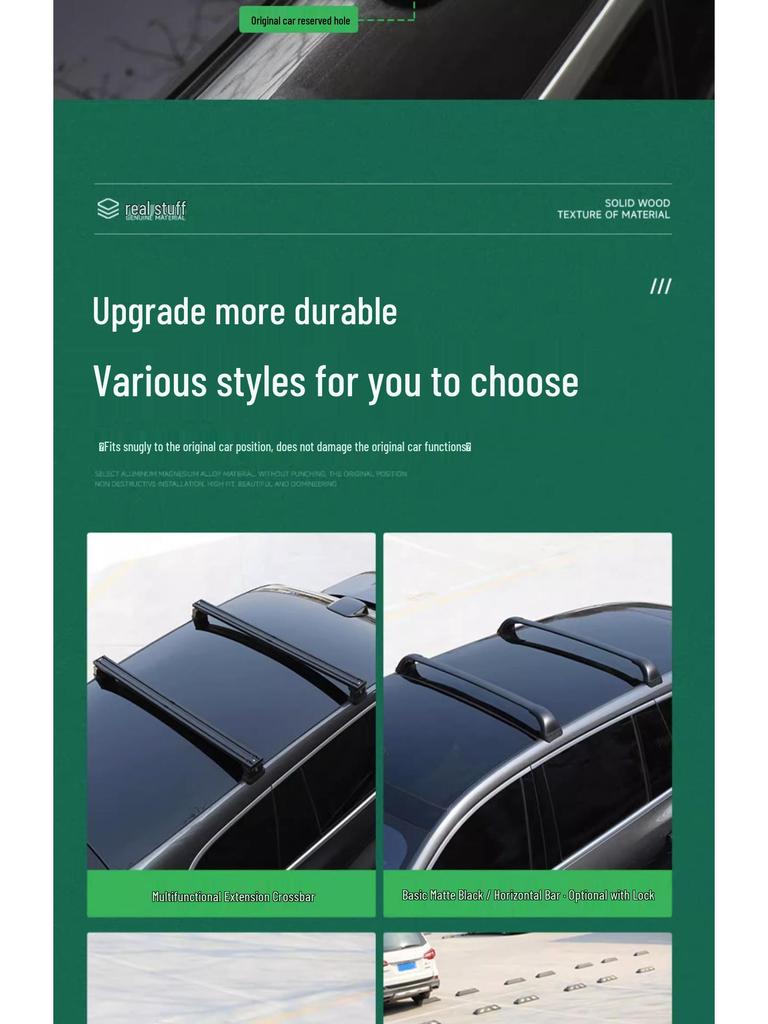 Compatible Roof Rack Crossbars Extension for Ideal L9/L8/L7 Models - Travel Suitcase Modification Accessories