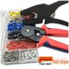 European Crimping Pliers and Wire Stripper Set for Pin-Type Ferrules
