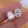 0.5-5ct Oval Cut Moissanite Stud Earring for Women D Color Sparkling Diamond 925 Silver Ear Studs Party Jewelry Gifts